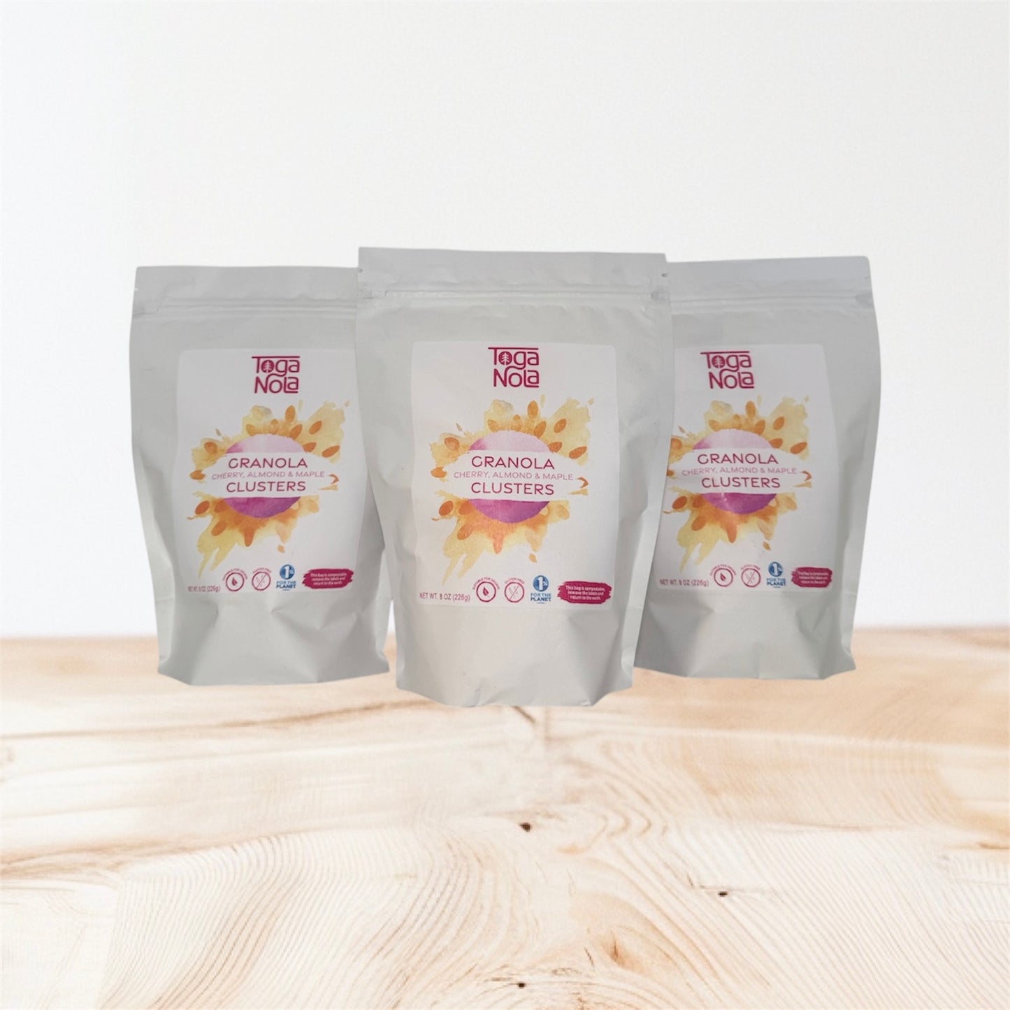 3 pack of Cherry Almond Maple Granola Clusters (8oz)