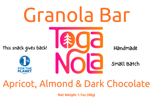 (4-pack) TogaNola Granola Bar: Almond, Apricot, and Dark Chocolate