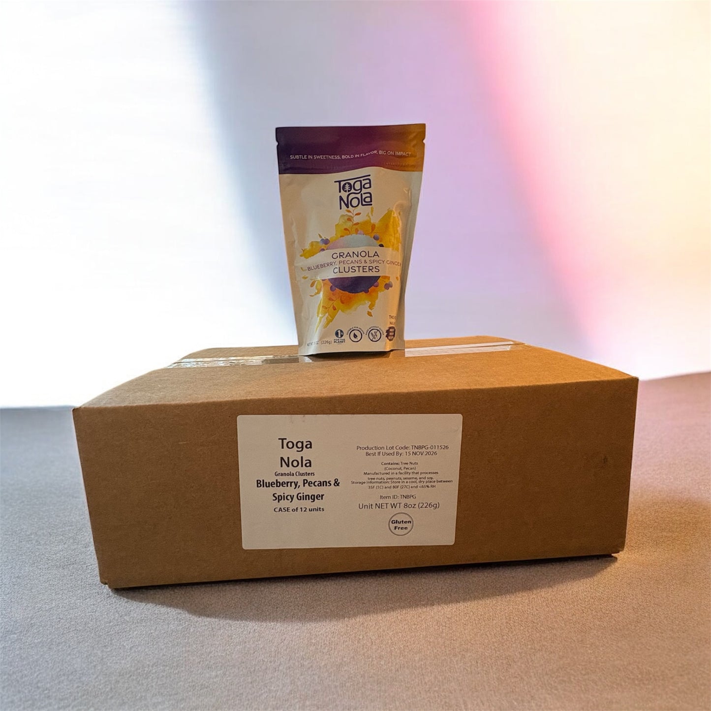 Case of Blueberry, Pecan, & Ginger Granola Clusters (12 Units)