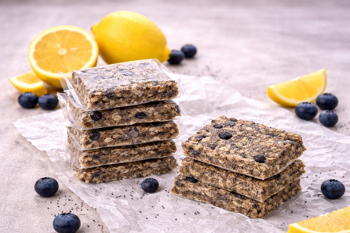 (4-pack) TogaNola Granola Bar: Blueberry, Lemon & Poppy