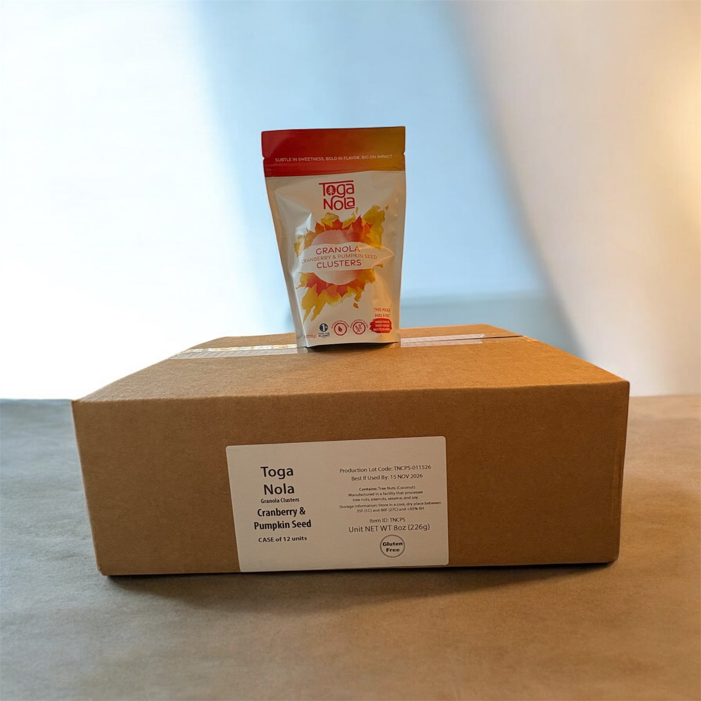 Case of Cranberry & Pumpkin Seed Granola Clusters (12 units)