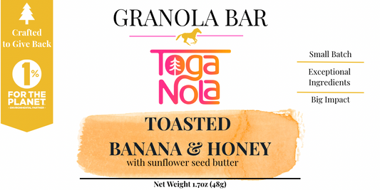 (4-pack) TogaNola Granola Bar: Toasted Banana & Honey